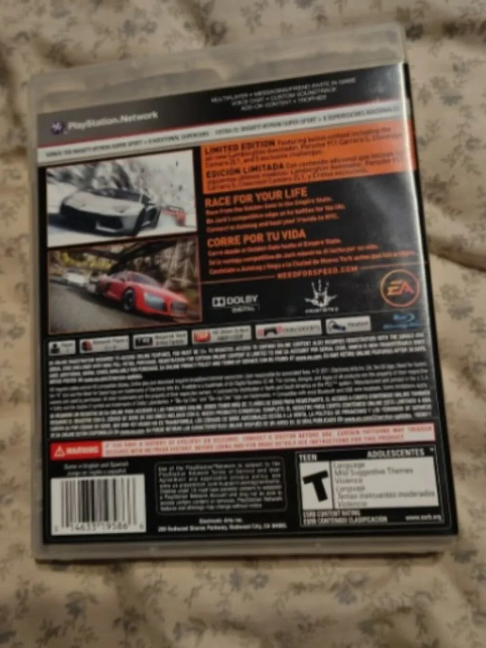 Playstation 3 Need for Speed: Undercover, The Run, AND Hot Pursuit (3 Games)